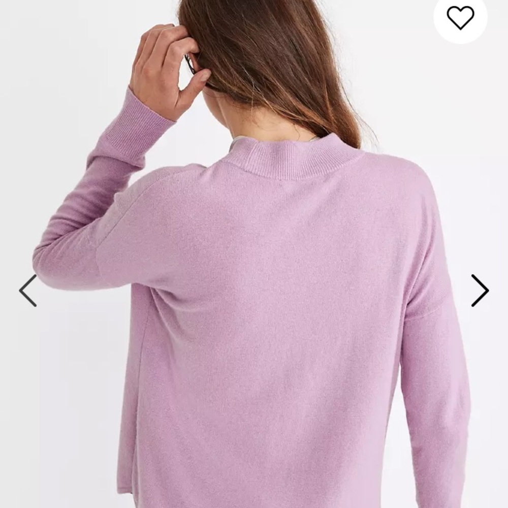 Madewell Ashbury Lavender Mockneck Long Sleeve Pullover Sweater XS - Picture 7 of 7